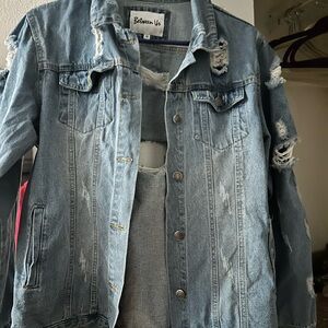Distressed Denim Jacket